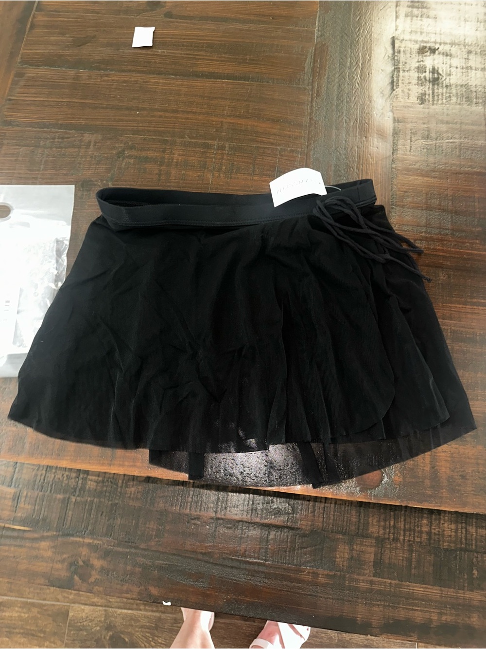 Weissman Dancewear Mesh Faux Wrap Skirt Black LA 12/14 Ballet Dance - Picture 2 of 3